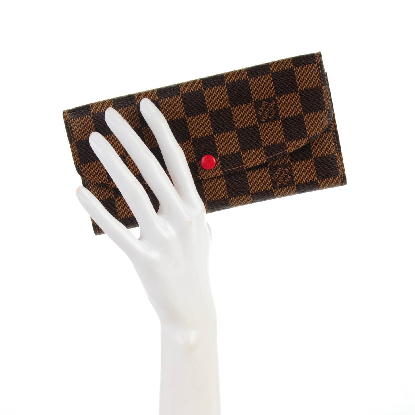 Damier Ebene Emilie Wallet Red