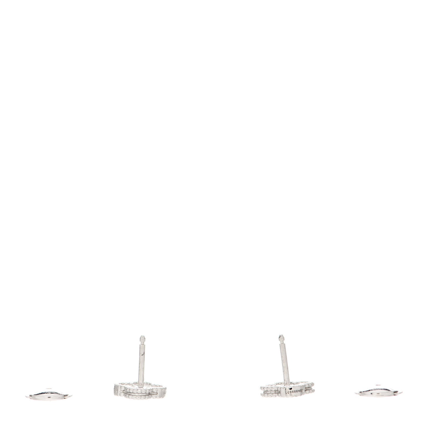18K White Gold Diamond Sweet Alhambra Earrings