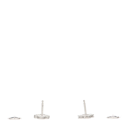 Van Cleef & Arpels 18K White Gold Diamond Sweet Alhambra Earrings 3 of 6