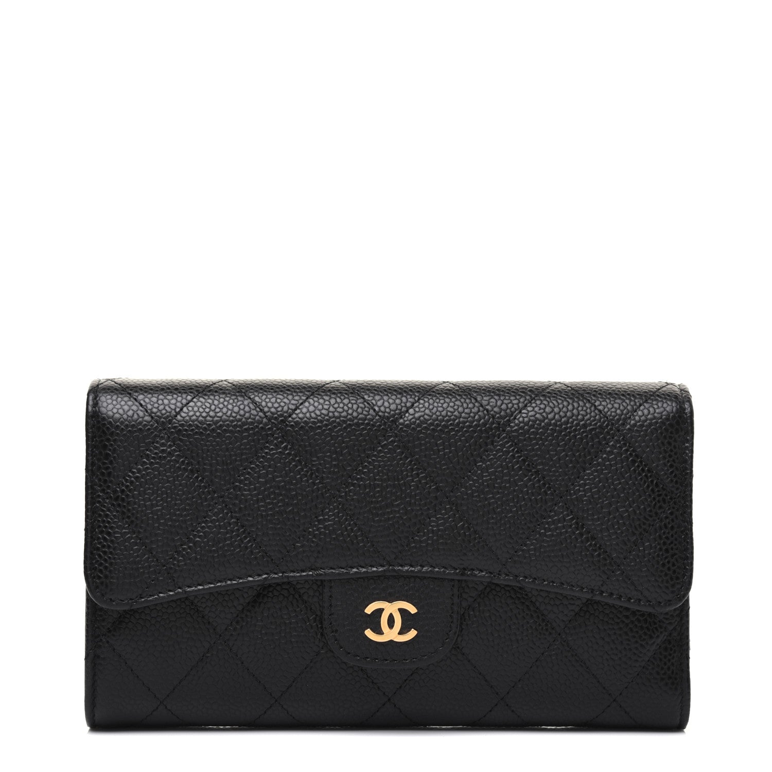 Chanel Caviar Quilted Large Flap Wallet Black 1 of 14