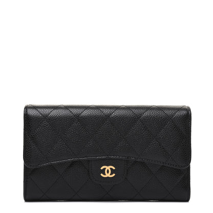 Chanel Caviar Quilted Large Flap Wallet Black 1 of 14