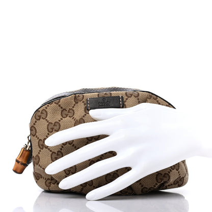 Gucci Monogram Medium Bamboo Cosmetic Case Dark Brown 2 of 9