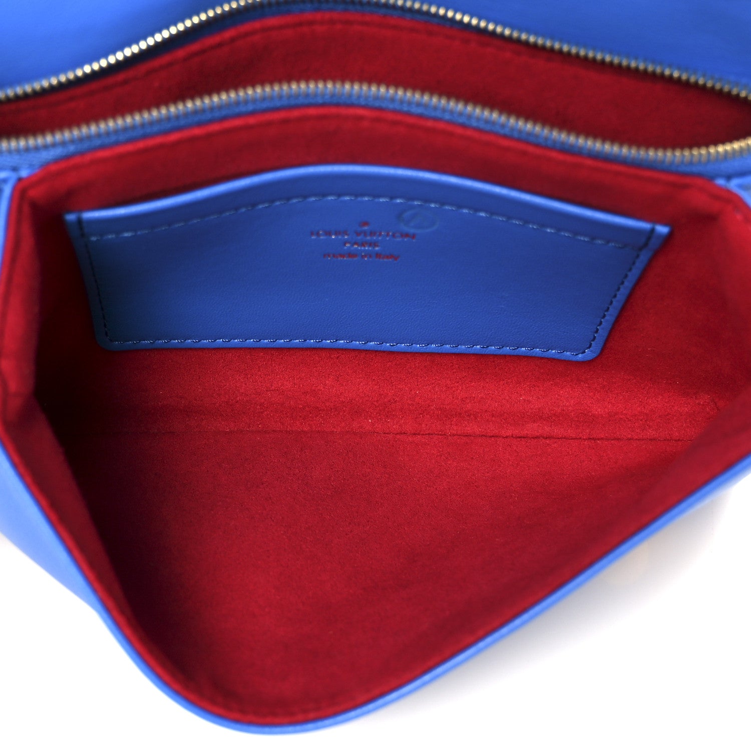 Louis Vuitton Lambskin Embossed Monogram Vuittamins Pochette Coussin Blue Red 6 of 10