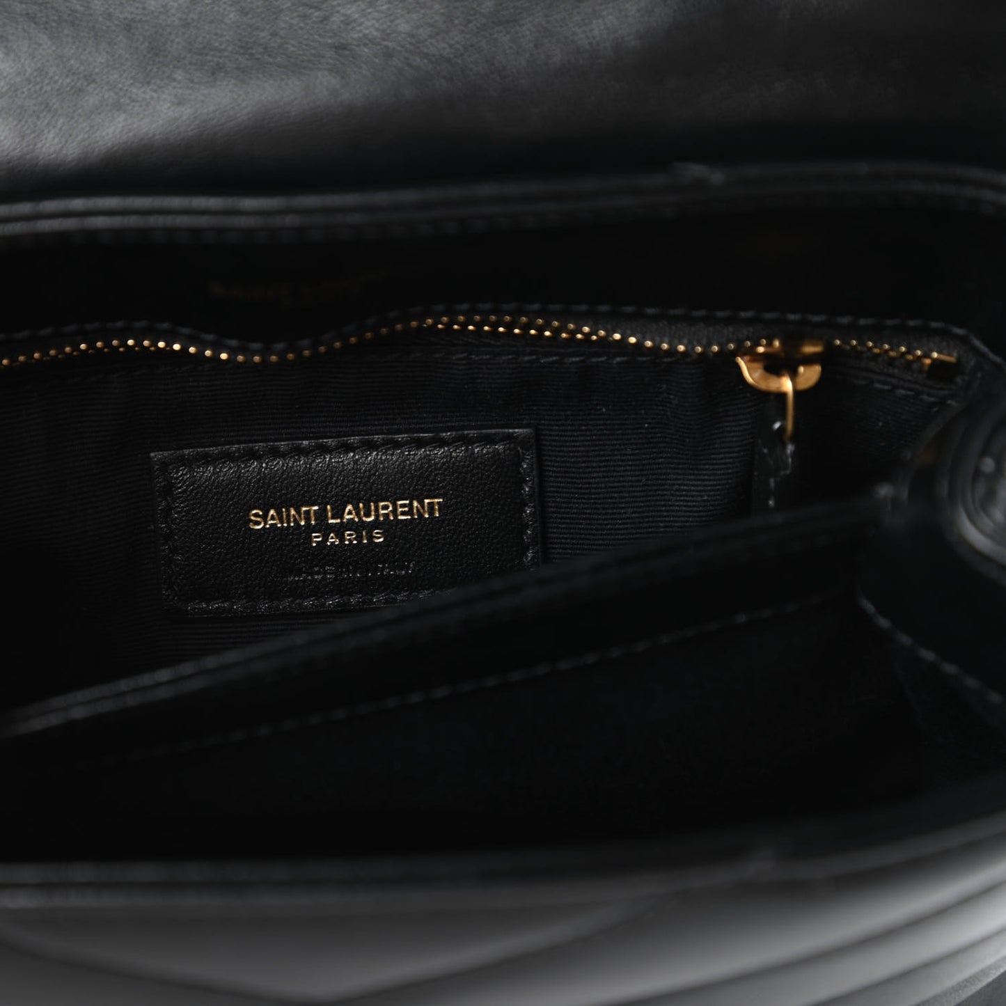 Calfskin Y Quilted Monogram Toy Loulou Crossbody Bag Black
