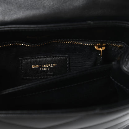 Saint Laurent Calfskin Y Quilted Monogram Toy Loulou Crossbody Bag Black 8 of 10