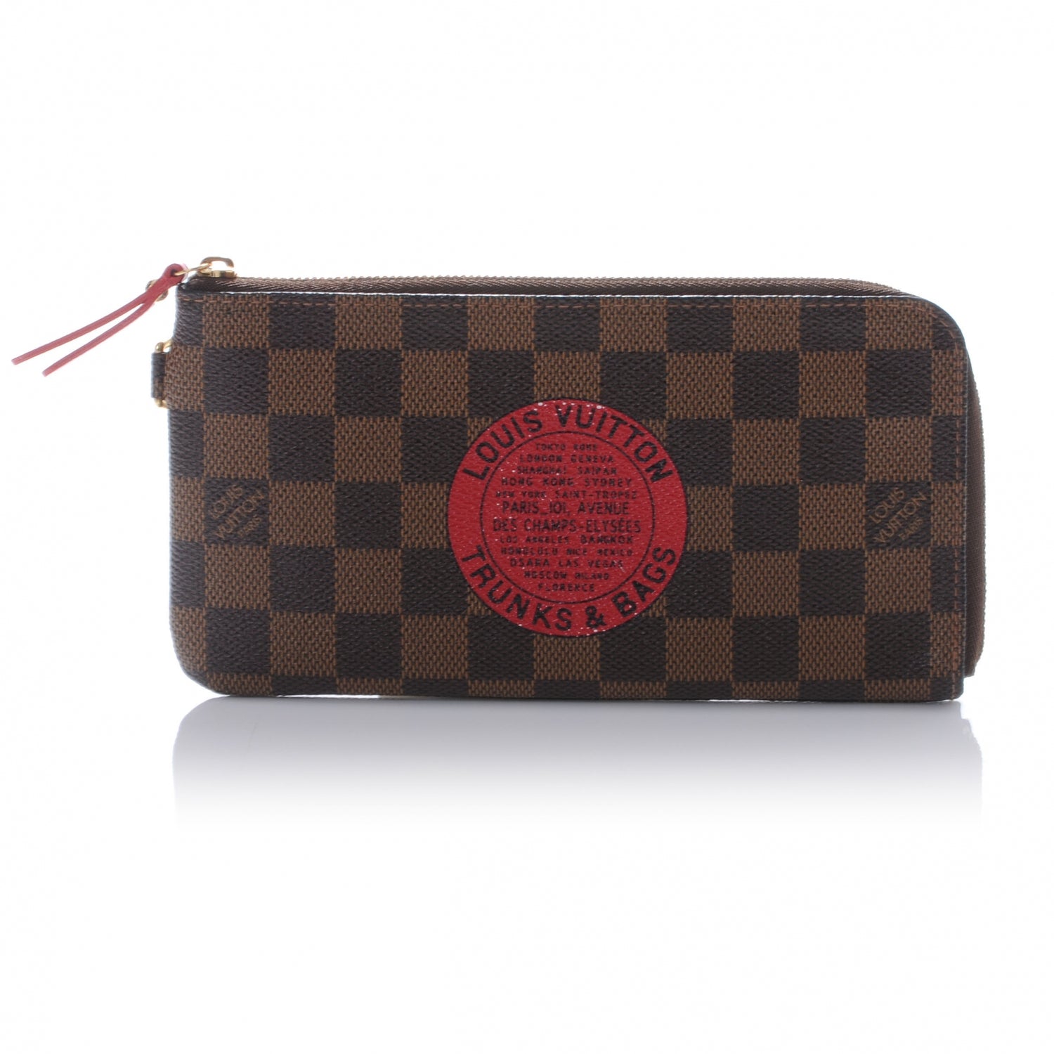 Louis Vuitton Damier Ebene Complice Trunks and Bags Wallet Red 1 of 7