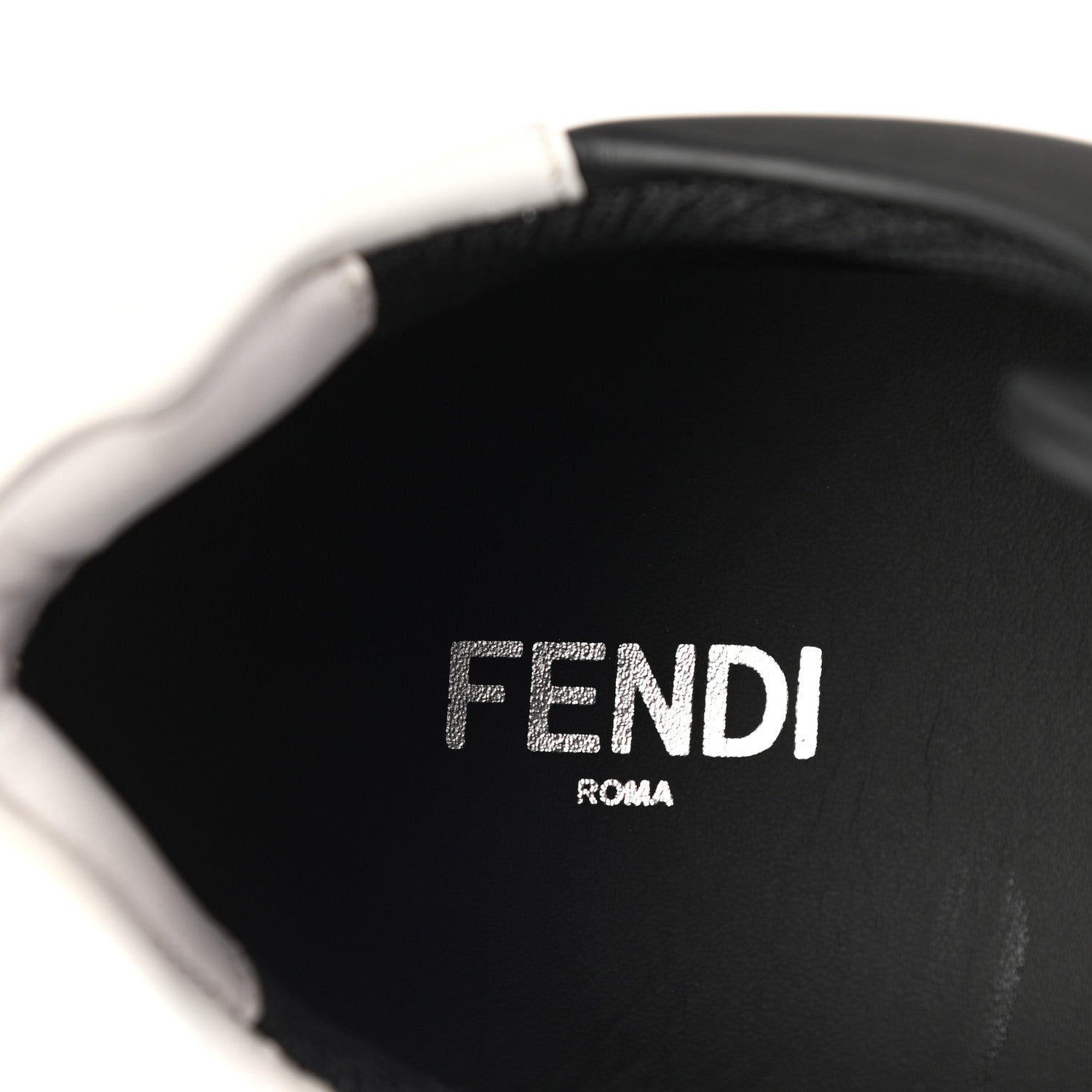 Fendi Calfskin FF Sneakers 9.5 Black Grey 7 of 8