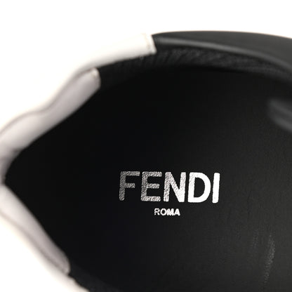 Fendi Calfskin FF Sneakers 9.5 Black Grey 7 of 8