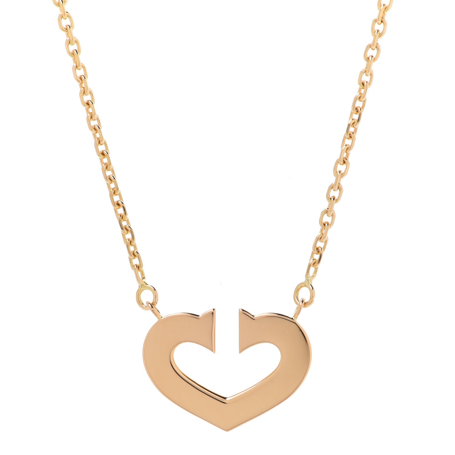 Cartier 18K Yellow Gold Medium Hearts and Symbols Necklace 4 of 7