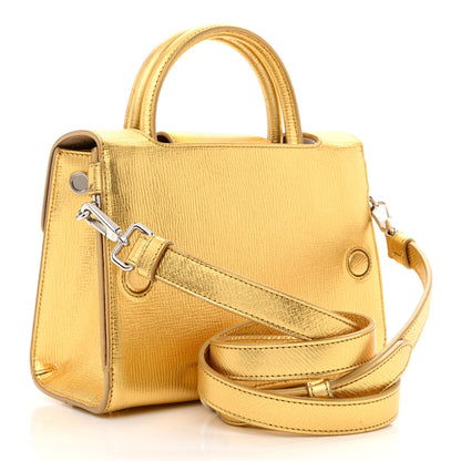 Christian Dior Metallic Grained Calfskin Mini Diorever Flap Gold 3 of 12