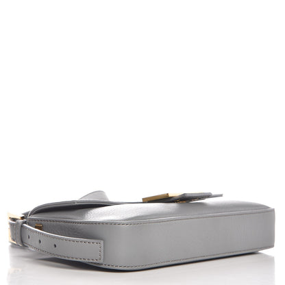 Fendi Vitello Enamel Interchangeable Strap Baguette Grigio 5 of 10