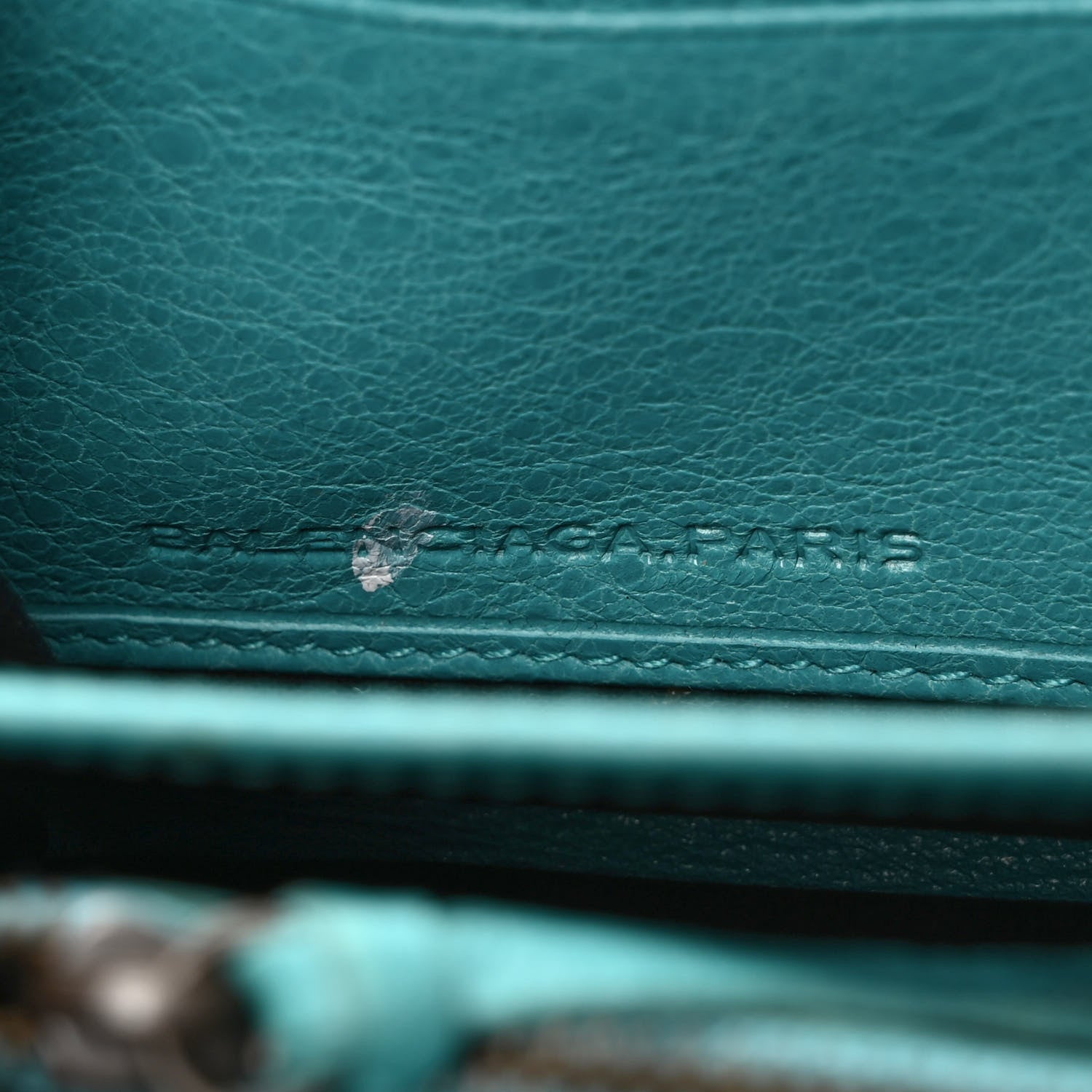 Balenciaga Agneau Classic Hardware Continental Zip Around Wallet Bleu Tropical 6 of 6
