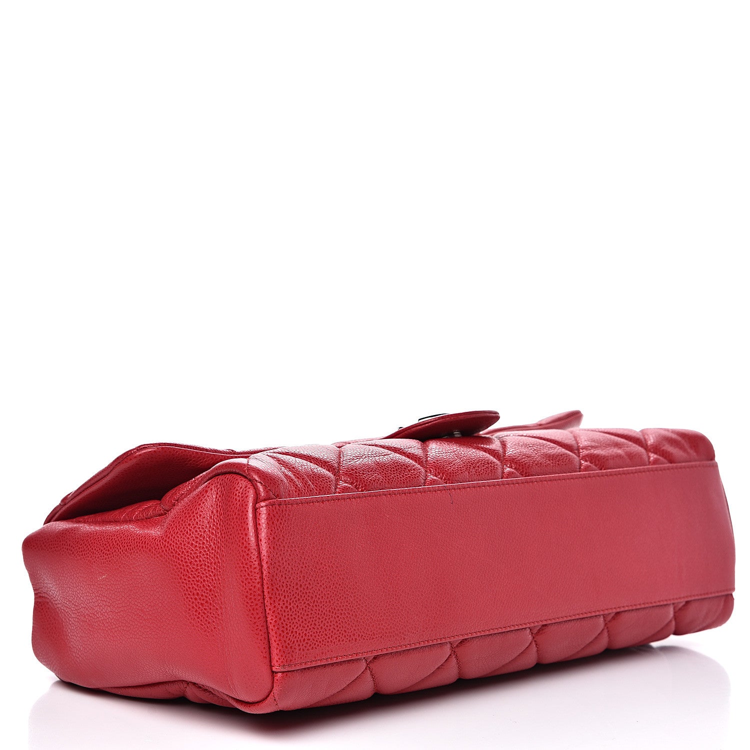 Chanel Glazed Caviar Medium Nature Flap Bag Red 3 of 13