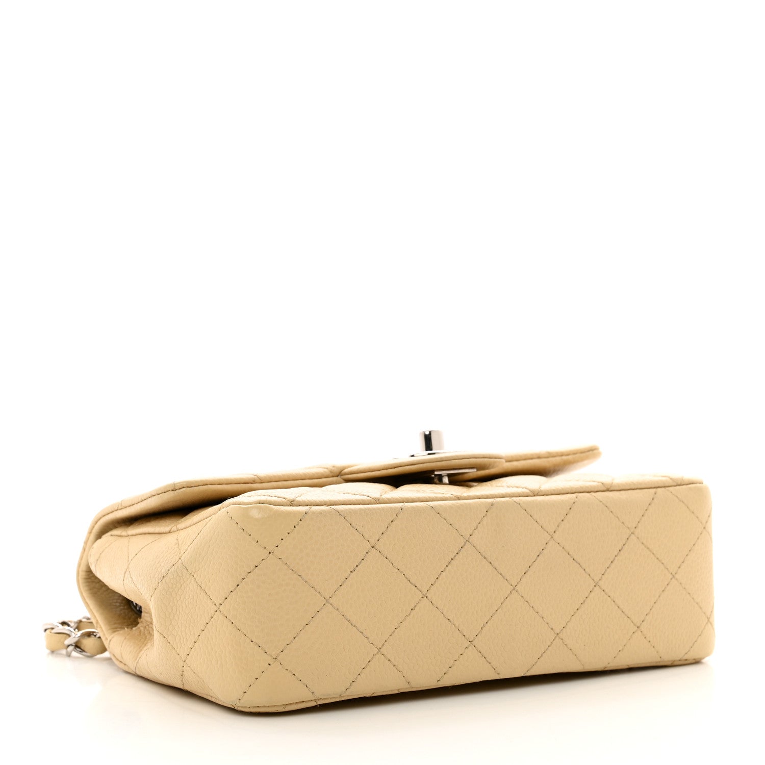 Chanel Caviar Quilted Mini Rectangular Flap Light Beige 4 of 13