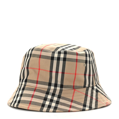 Burberry Technical Cotton Vintage Check Bucket Hat XL Archive Beige 1 of 7