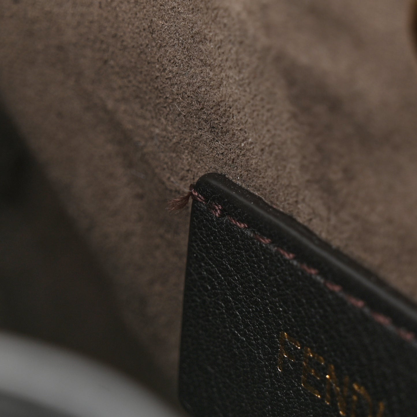 Vitello Liberty F is Fendi FF 1974 Embossed Mini Mon Tresor Bucket Bag Black