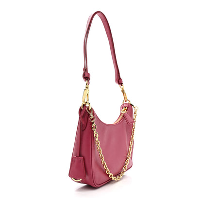 Prada Saffiano Lux Mini Re-Edition Shoulder Bag Bruyere 3 of 14