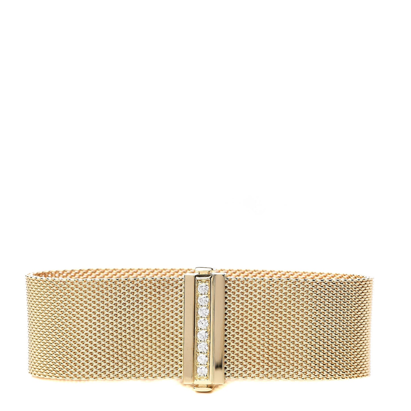 18K Yellow Gold Diamond Somerset Mesh Bracelet
