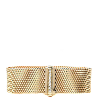 Tiffany 18K Yellow Gold Diamond Somerset Mesh Bracelet 1 of 6