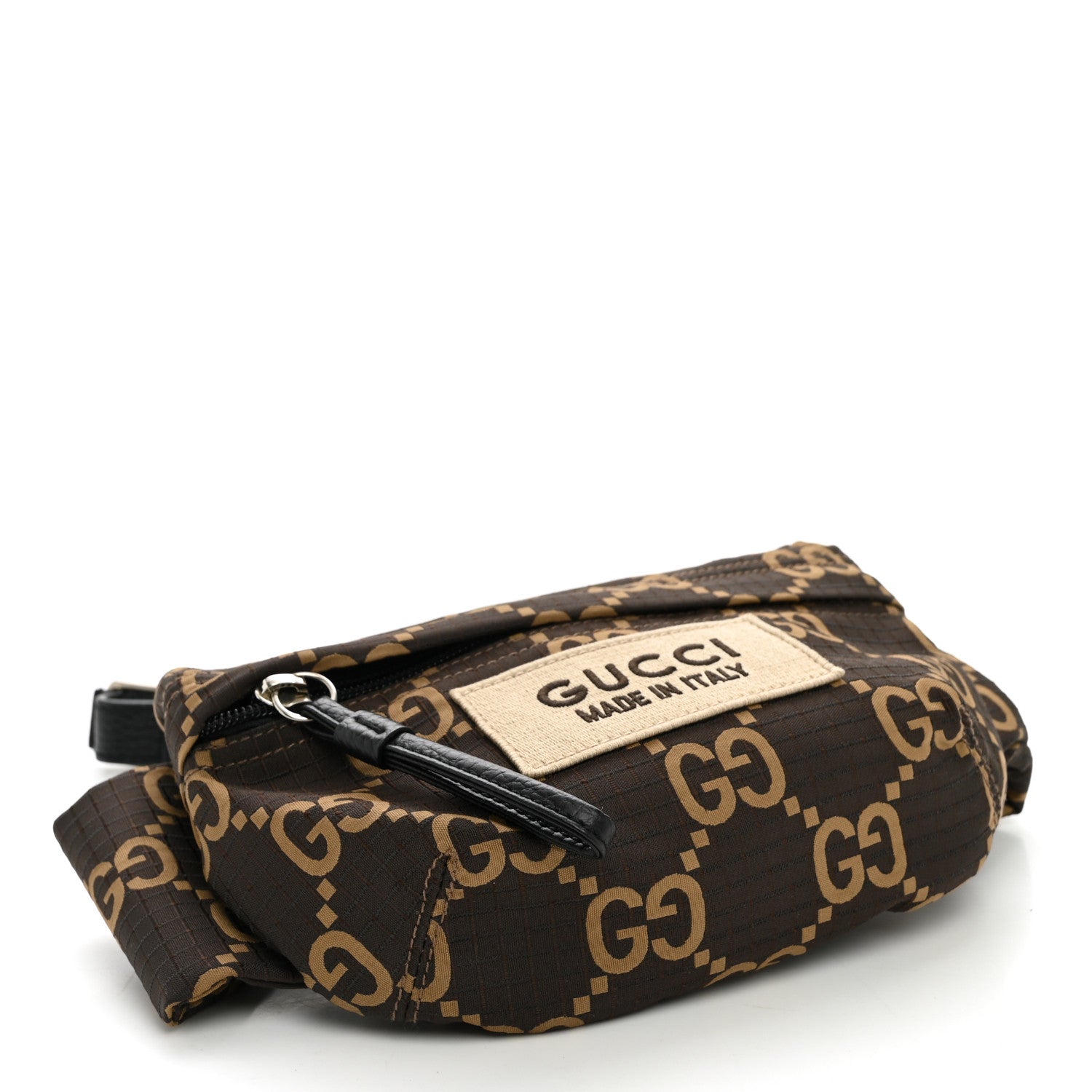 Gucci Recycled Polyester Monogram Jumbo GG Belt Bag Ebony Beige 3 of 10