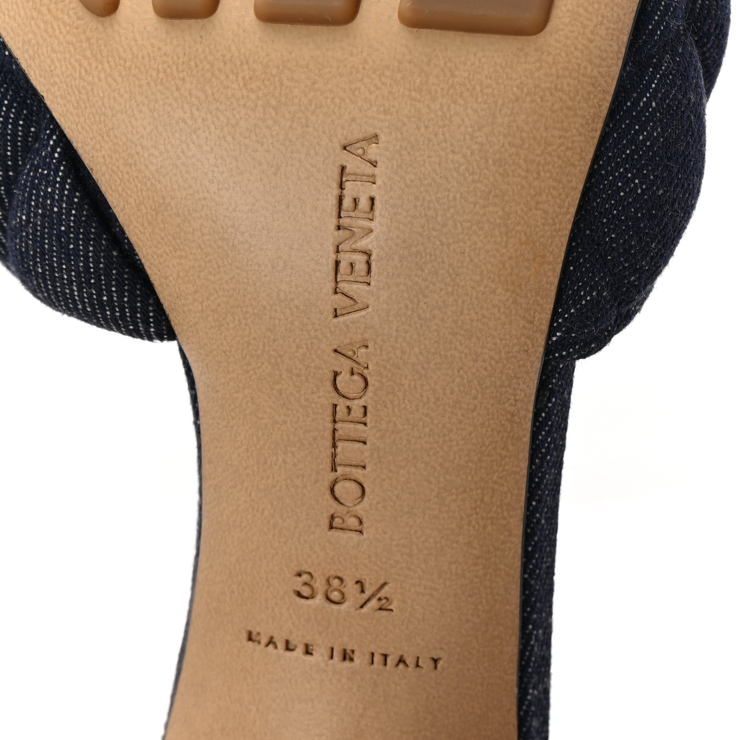 Bottega Veneta Denim Matelasse Padded Mule Sandals 38.5 Indigo 7 of 9