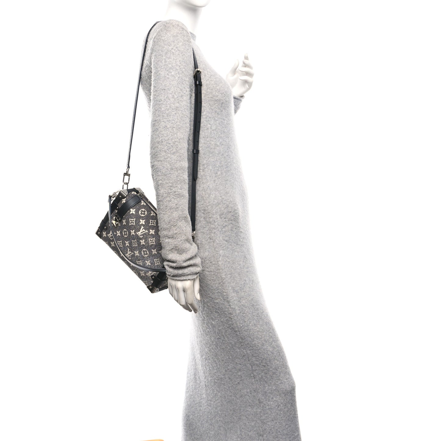 Monogram Jacquard Denim Side Trunk Grey