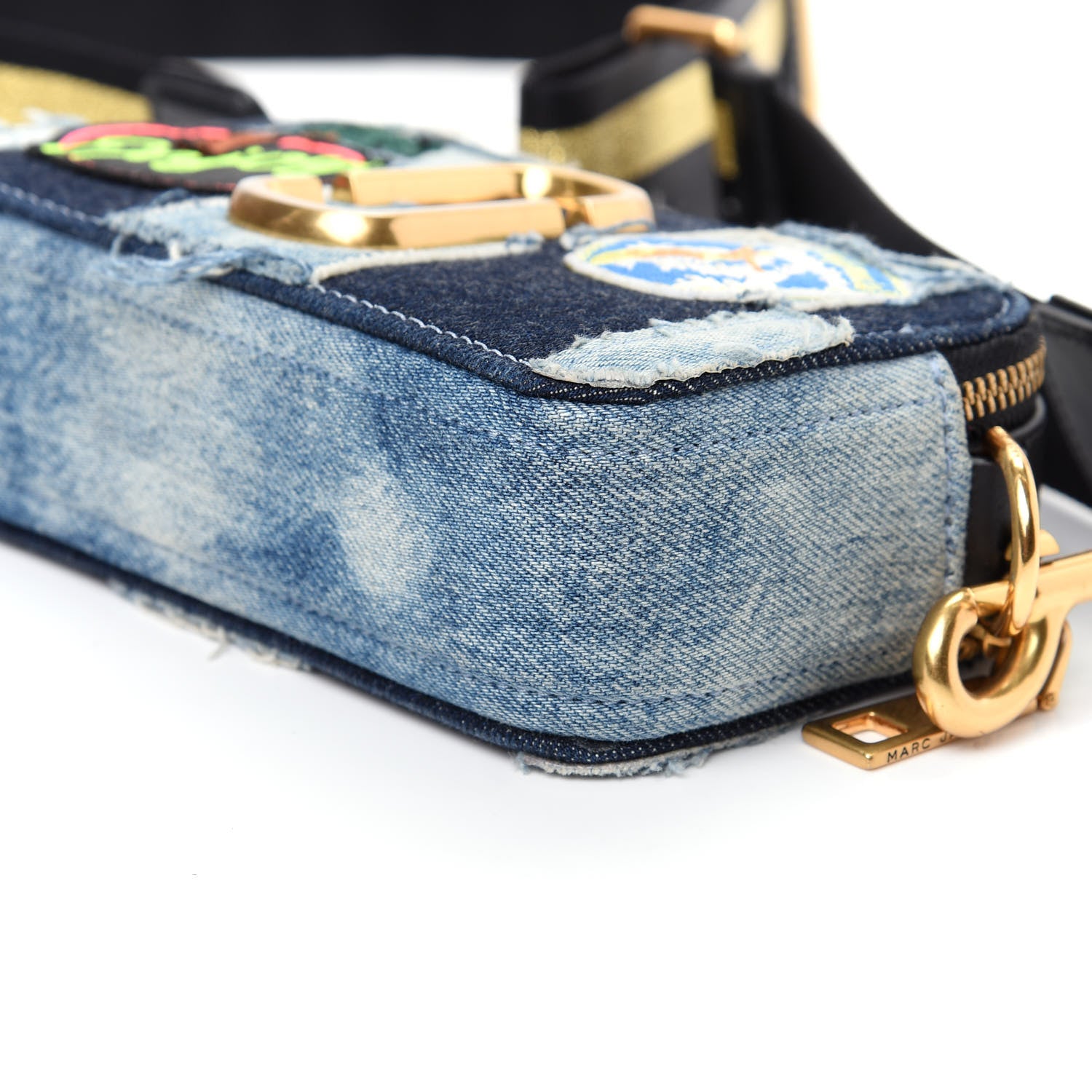 Marc Jacobs Calfskin Denim Patchwork Small Snapshot Camera Bag Multicolor 7 of 9