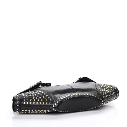 Alexander McQueen Calfskin Studded De Manta Clutch Black 4 of 7