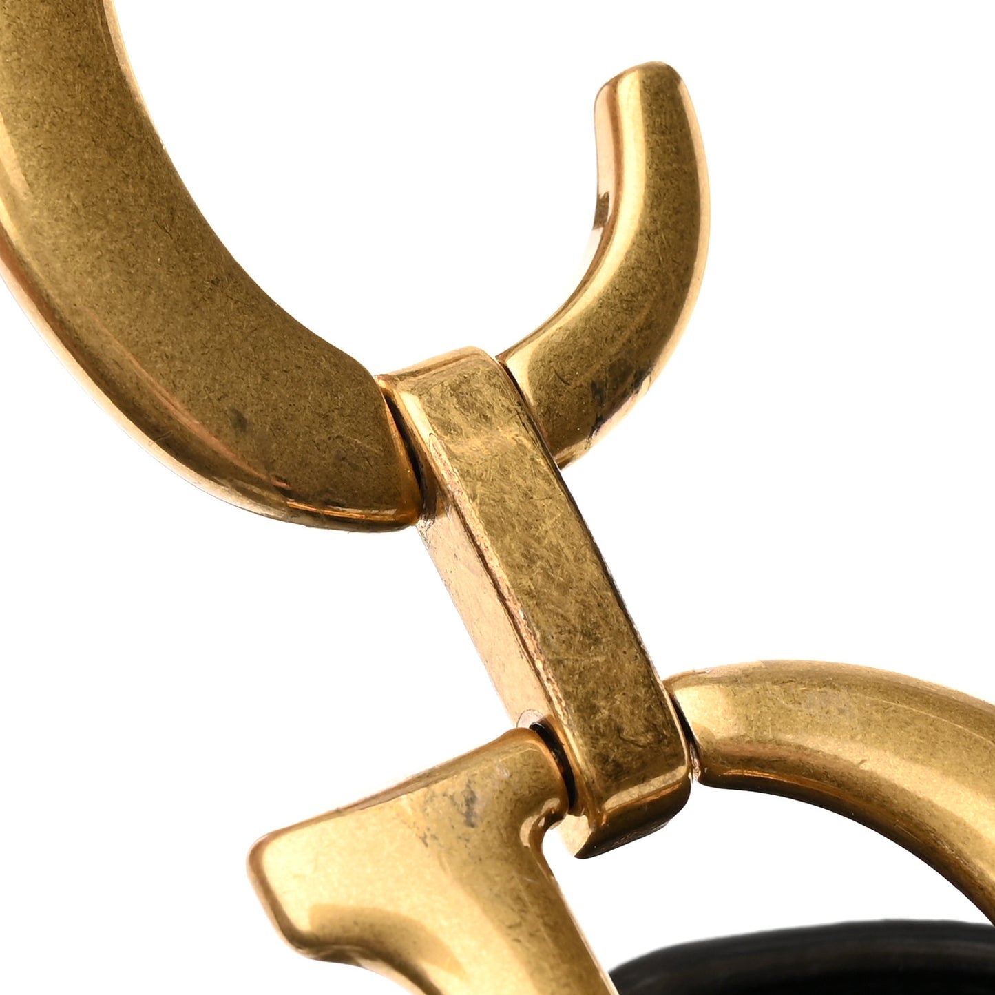 Grained Calfskin Saddle Bag With Strap Black