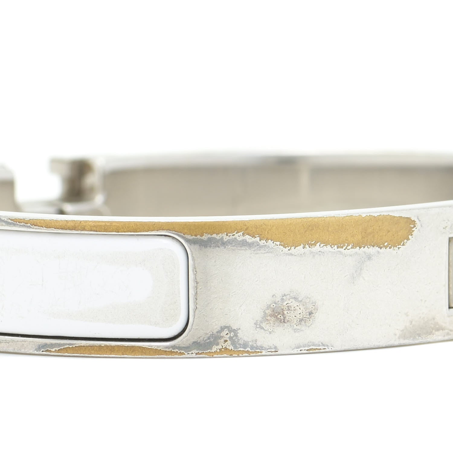 Hermes Enamel Narrow Clic Clac H Bracelet PM White 6 of 11