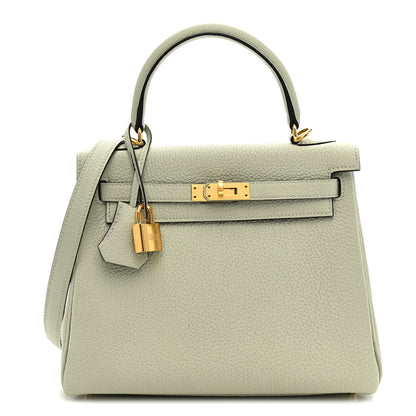 Hermes Togo Kelly Retourne 25 Gris Neve 2 of 23