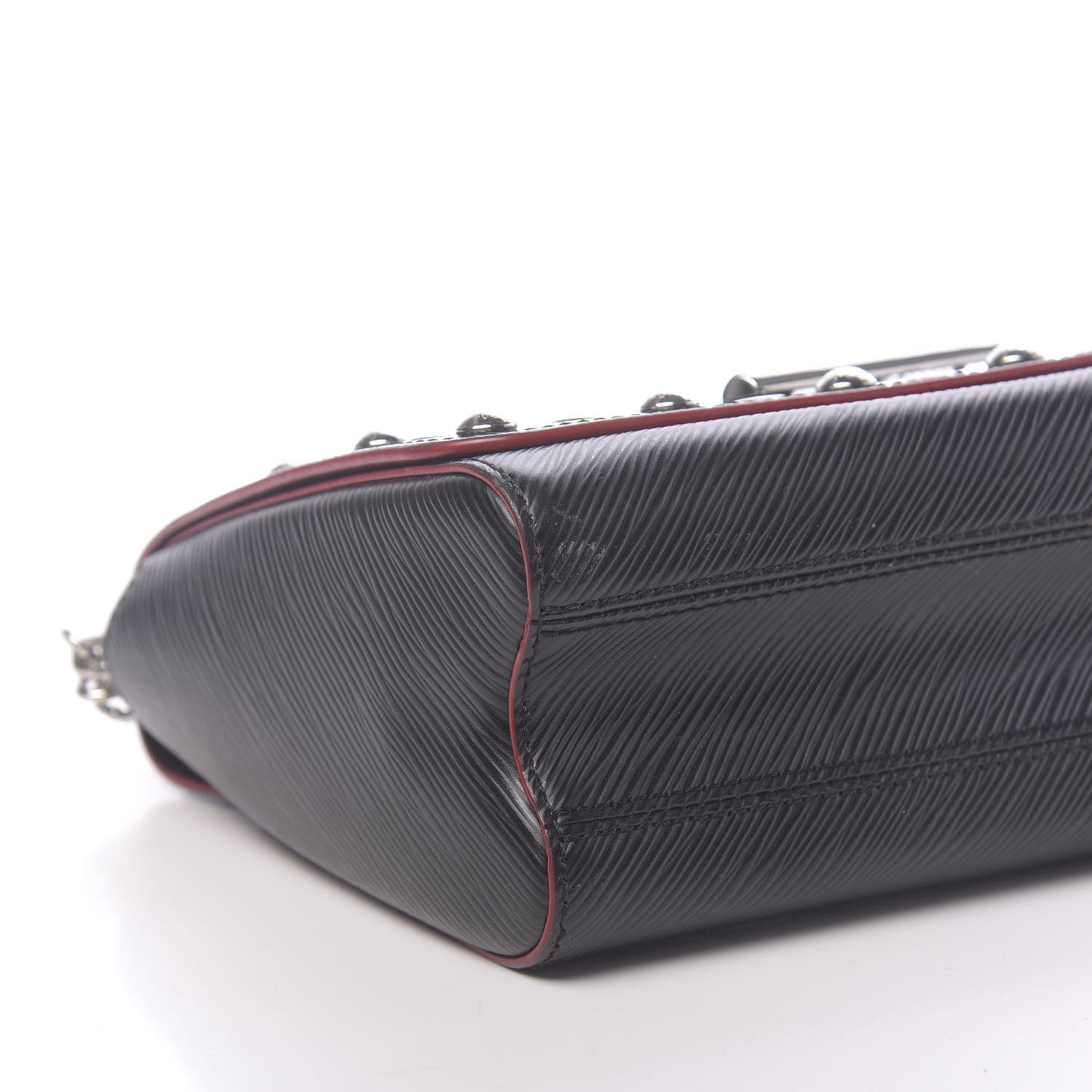 Epi Studded Twist Shoulder Bag MM Black