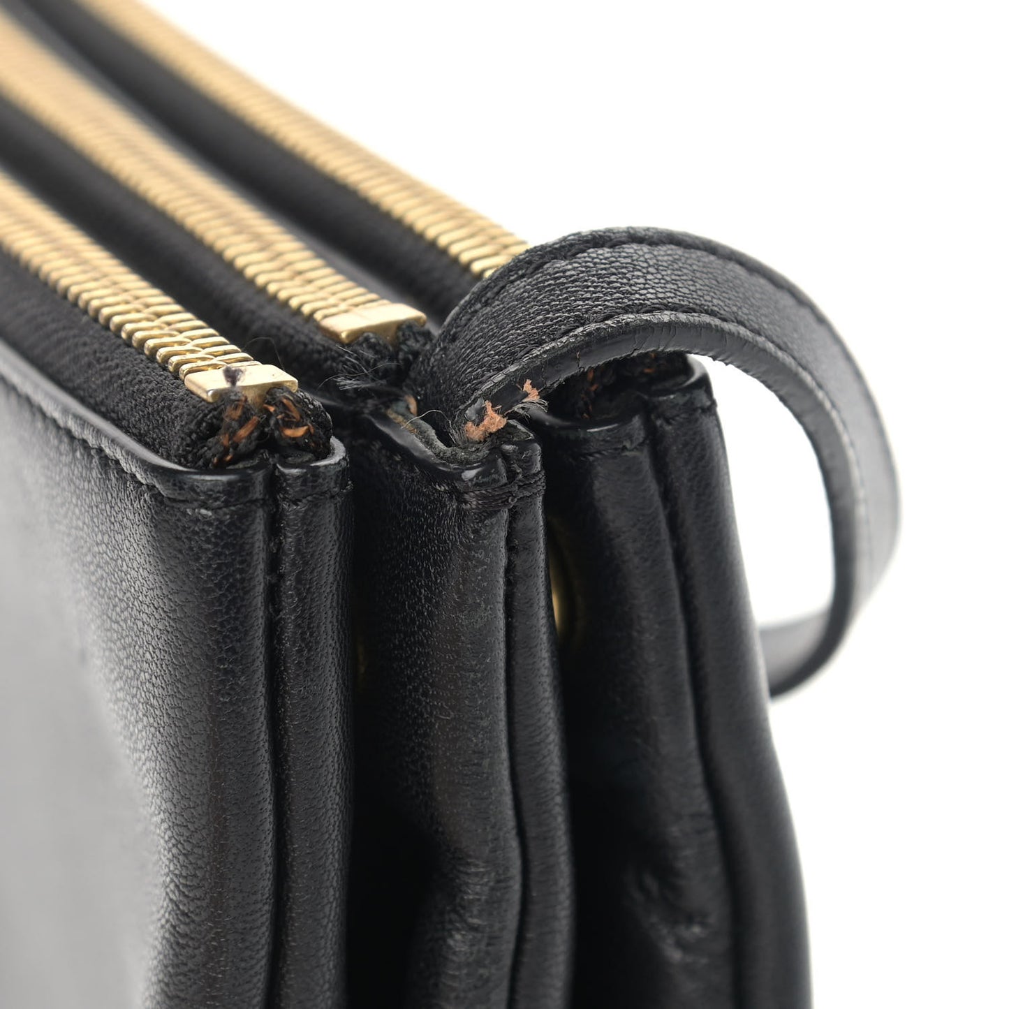 Lambskin Large Trio Crossbody Bag Black