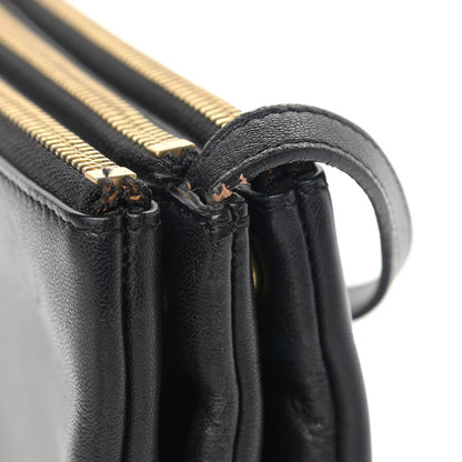 Celine Lambskin Large Trio Crossbody Bag Black 7 of 15