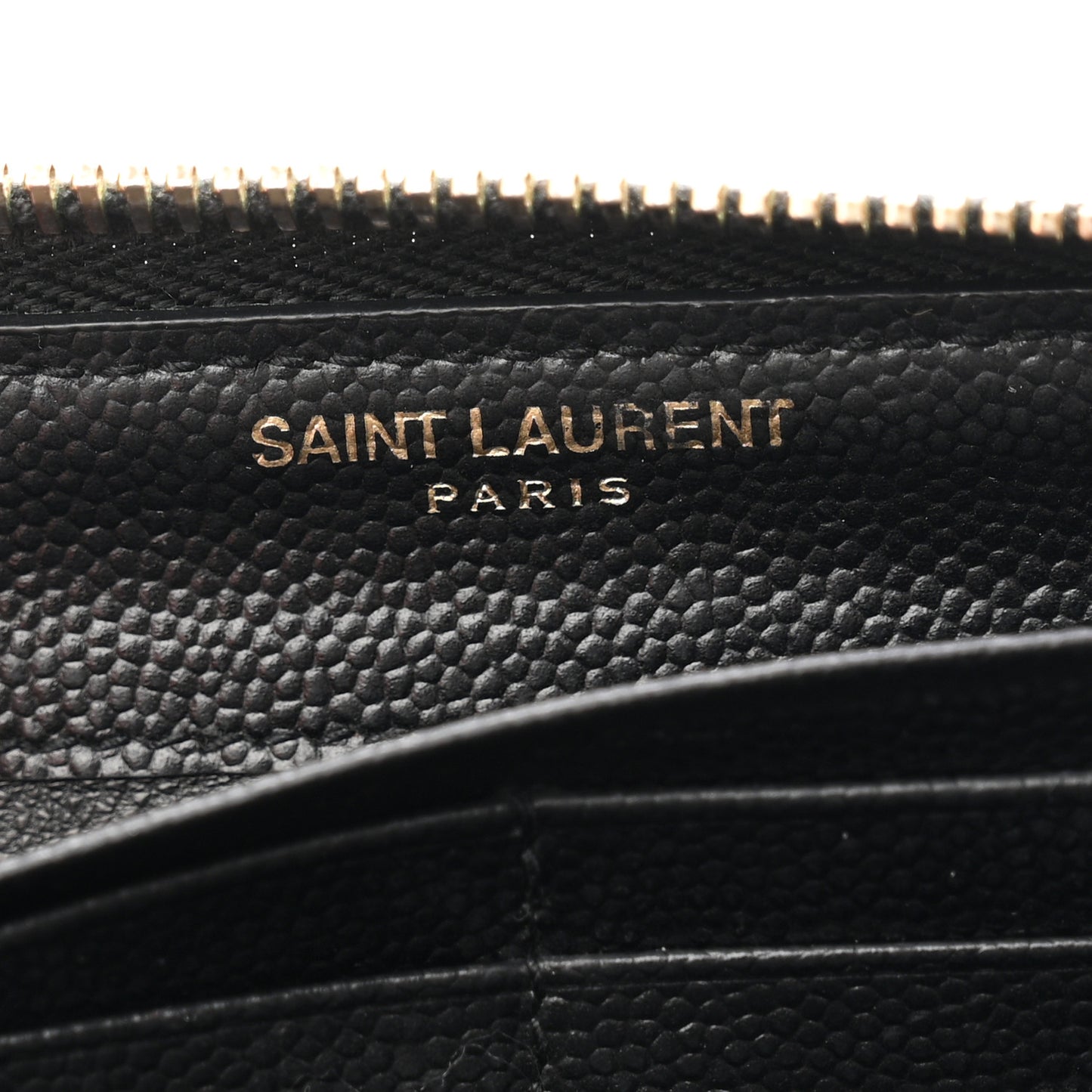 Grain De Poudre Matelasse Chevron Monogram Zip Around Wallet Black