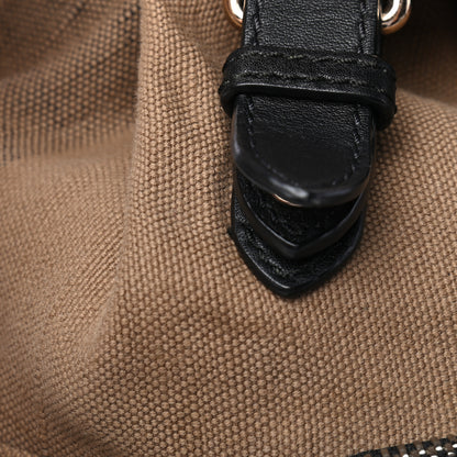 Burberry Canvas Mega Check Medium Rucksack Backpack Black 9 of 10