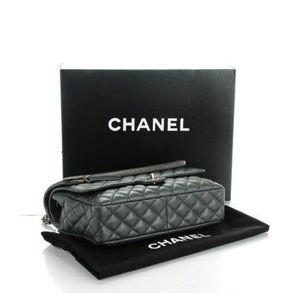 Chanel Lambskin Quilted Jumbo Multi Flap Bag Dark Grey 4 of 7