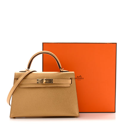 Hermes Metallic Chevre Chamkilight Mini Kelly Sellier 20 Dore 11 of 11