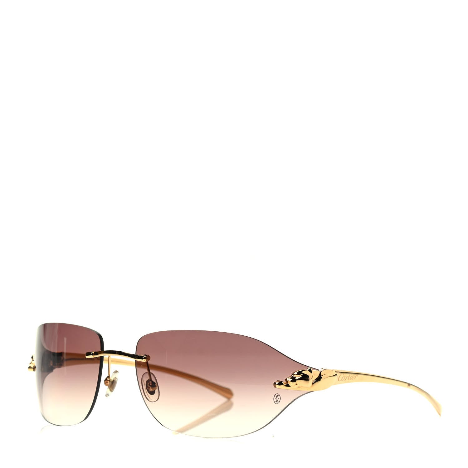 Cartier Panthere De Cartier Aviator Sunglasses Gold 1 of 6