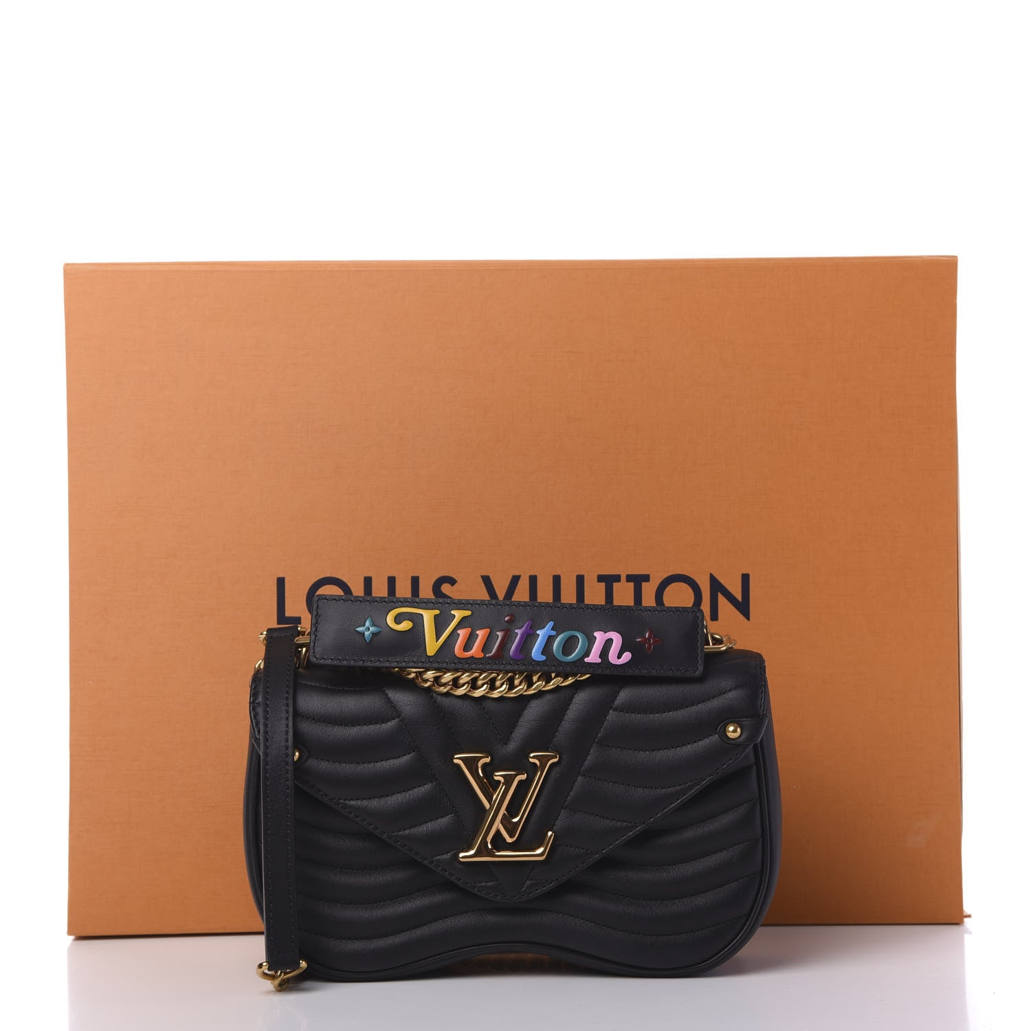 Louis Vuitton Calfskin New Wave Chain MM Black 11 of 11