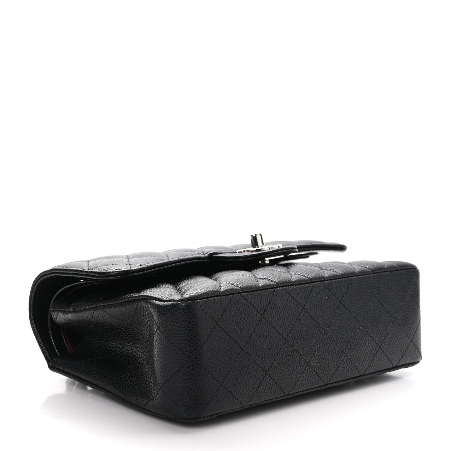 Caviar Quilted Small Double Flap Black