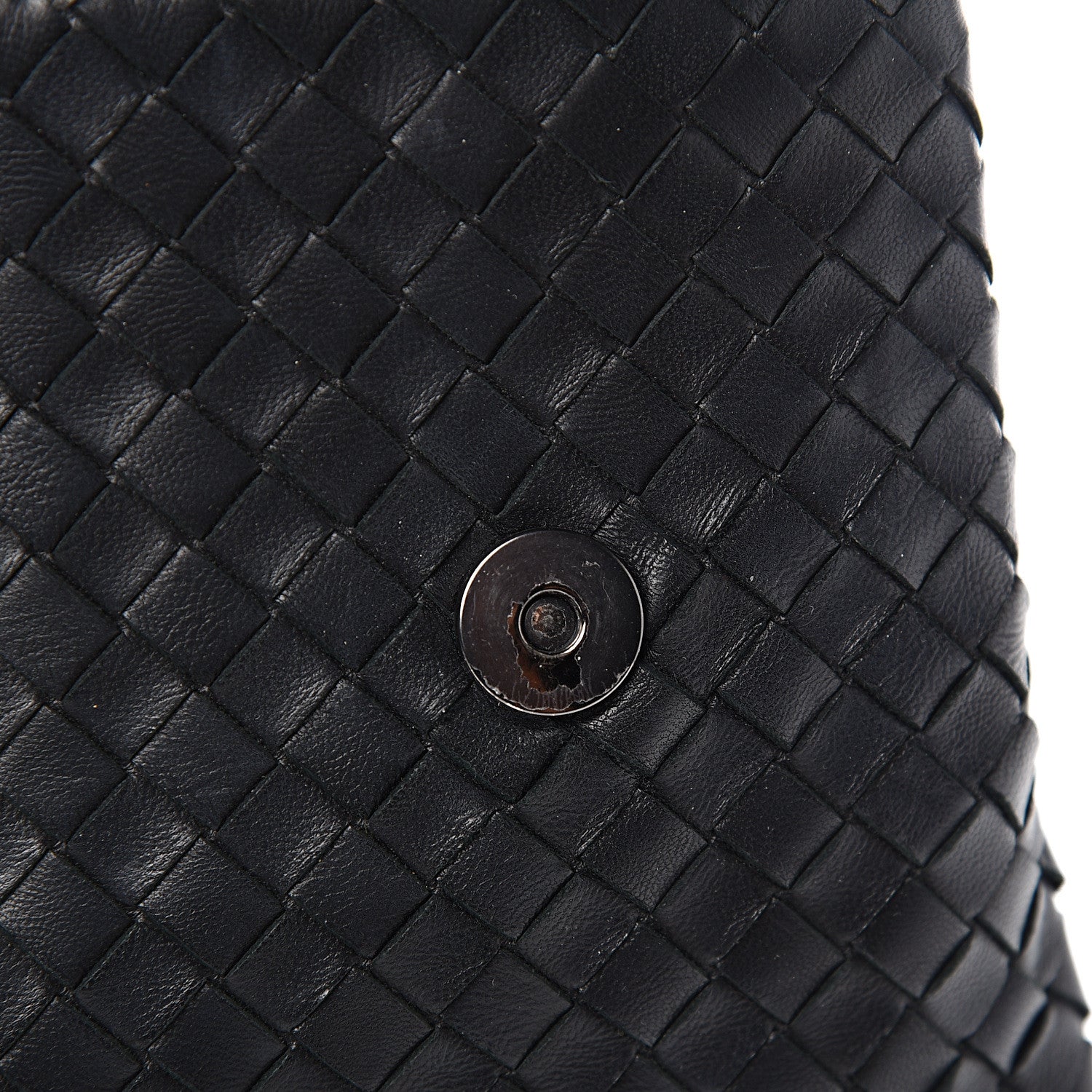 Bottega Veneta Nappa Intrecciato Flap Shoulder Bag Black 10 of 11