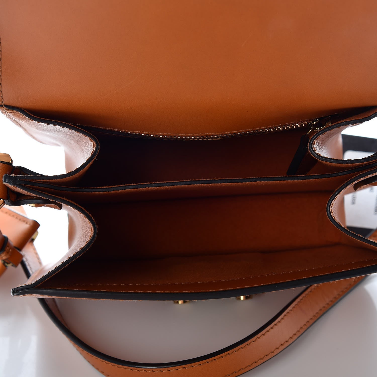 MCM Calfskin Mini Patricia Crossbody Bag Cognac 7 of 9