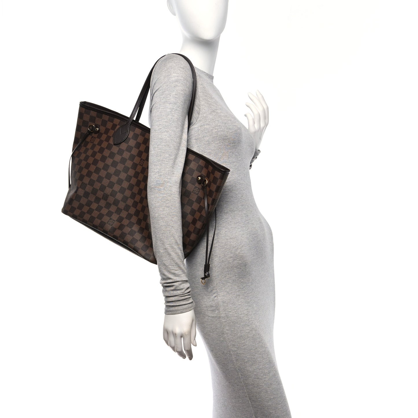 Damier Ebene Neo Neverfull MM Rose Ballerine