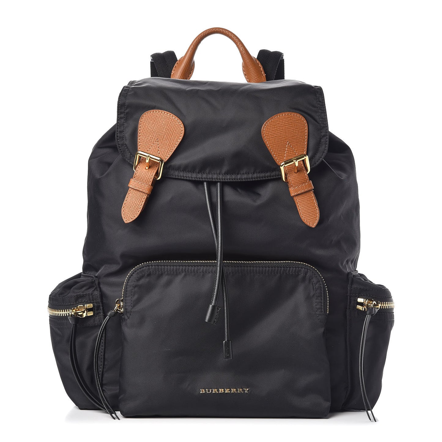 Nylon Large Rucksack Backpack Black