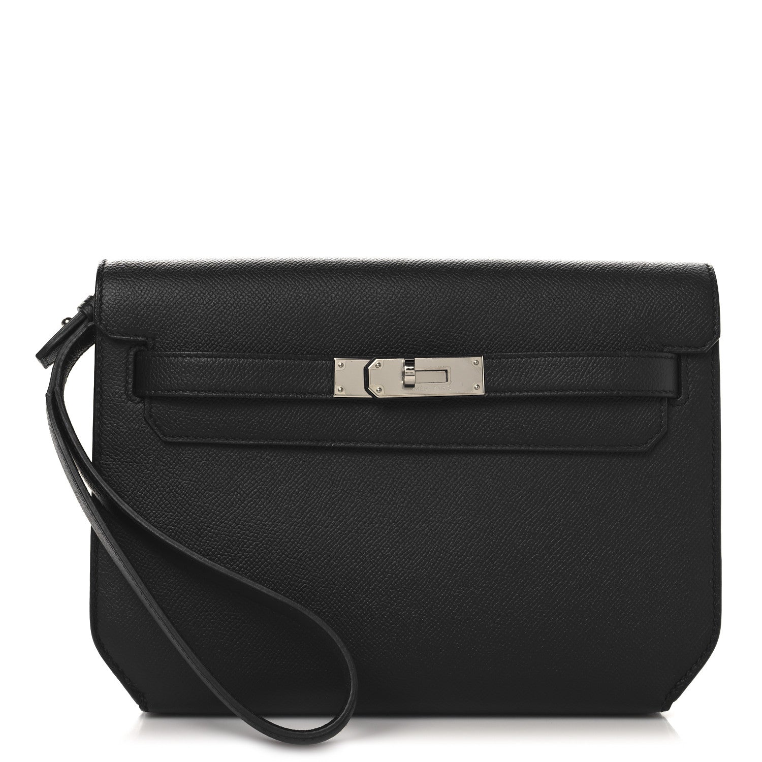 Hermes Epsom Kelly Depeches 25 Pouch Black 1 of 11