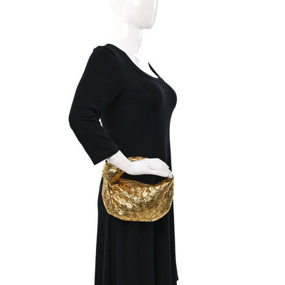 Bottega Veneta Metallic Nappa Intrecciato Mini Jodie Gold 2 of 8
