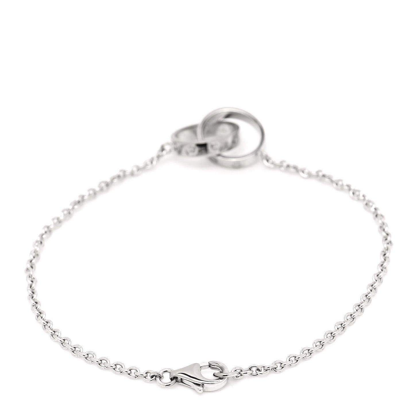 18K White Gold Interlocking LOVE Bracelet