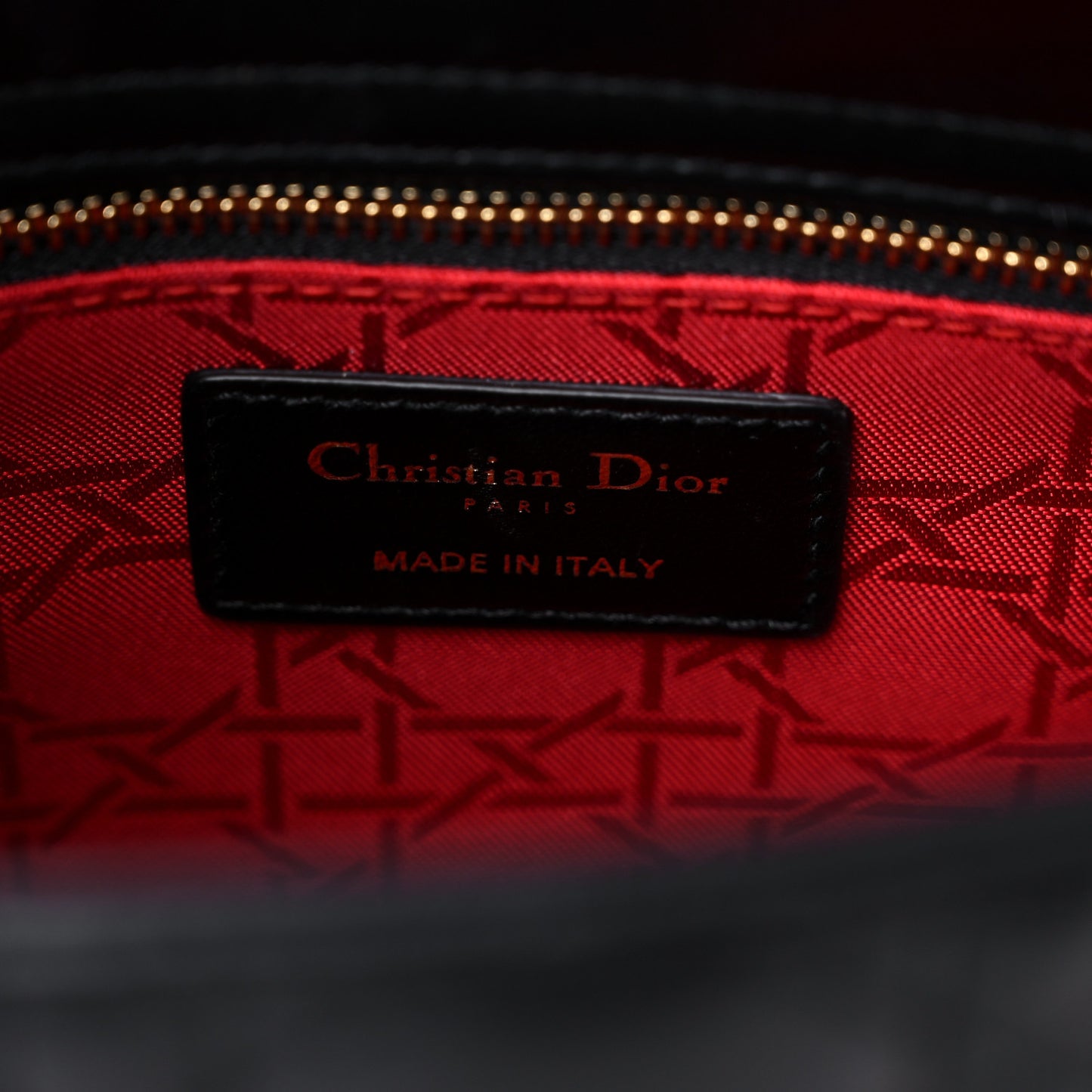 Lambskin Cannage Small Lucky Badges My Lady Dior Black