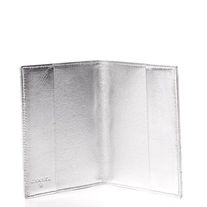 Chanel Metallic Lambskin Quilted Passport Holder Silver 5 of 8